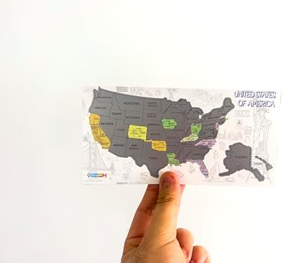 Alternative view of Amerika Gez - Kazı Haritası Magnetli | Gezdiğin Yerleri Kazı | Interaktif Seyahat Haritası | Hediye Seçeneği | 50 Eyalet – Dolap Üzeri Magnet Harita