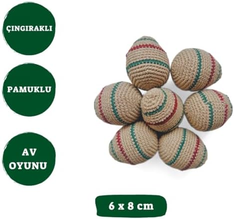 Çıngıraklı Örgü Yumurta Kedi Oyuncağı