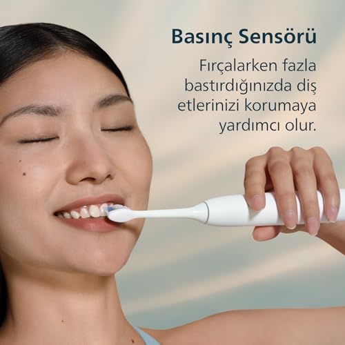 Alternative view of Sonicare 5300 Şarjlı Diş Fırçası, 21 Gün Şarj, 7 kat plak temizliği, Basınç sensörü, 2 mod, Seyahat kabı, 2 başlık, Beyaz, HX7108/03