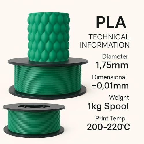 Filetto Pla+ Filament 1.75mm 1 Kg - Yeşil