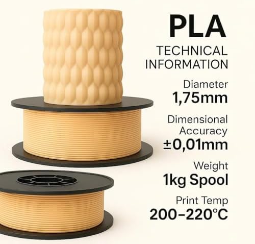 Filetto Pla+ Filament 1.75mm 1 Kg - Bej
