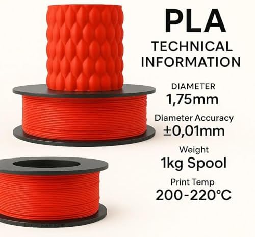 Alternative view of Filetto Pla+ Filament 1.75mm 1 Kg - Kırmızı