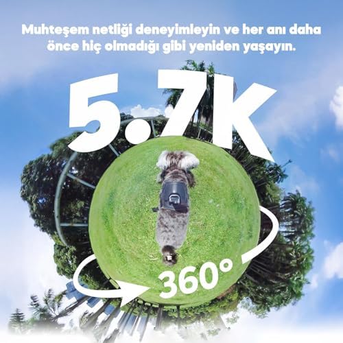 360 Hava Koşullarına Dayanıklı 360 ° Aksiyon Kamerası Oluşturucu Combo - 5.7K 360 Video, 1/2 "48MP Sensörler, 72MP 360 Fotoğraf, 360-SuperSmooth, Dokunmatik Ekran, Görünmez Selfie Çubuğu, 360 °