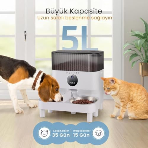 Alternative view of CatMax Pro Plus 5L Wi-Fi Kameralı Çift Kase Akıllı Otomatik Kedi Köpek Mama Kabı Besleme Ünitesi (Sesli Komut+Çelik Kase+APP Kontrol)