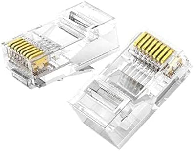 Alternative view of COB8P 50'li Paket Cat5 Cat6 Rj45 Ethernet İnternet Modem Kablosu Soketi Network Tüm Cat5 Cat6 Uyumlu Soket