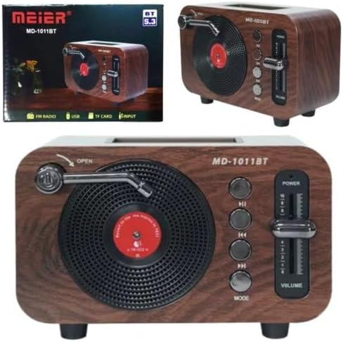 Alternative view of Mini Boy Retro Bluetooth Radyo Hoparlör – CZ1011BT | Klasik Tasarım, Kablosuz Bağlantı, Güçlü Ses, Uzun Pil Ömrü, Taşınabilir Hoparlör CZ1011BT 360 x 140 x 120 mm (CZ1011BT - Kahverengi)