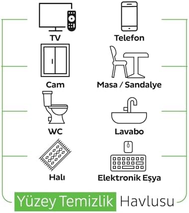 Yüzey Temizlik Havlusu Mendili Çam Ferahlığı 100 Yaprak