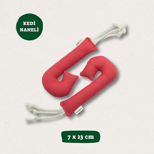 Alternative view of Pamuklu Ve Doğa Dostu Kedi Oyuncağı Baston Şeker- Kedi Naneli