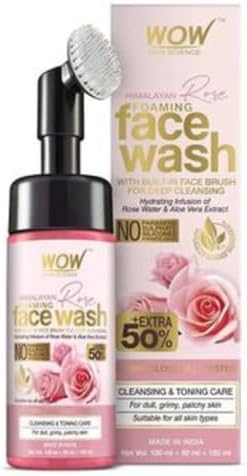 WOW Skin Himalaya Gülü Yüz Yıkama Köpüğü Doğal İçerik Gül Suyu, Aloe Özü, E Vitamini Ve 150ml