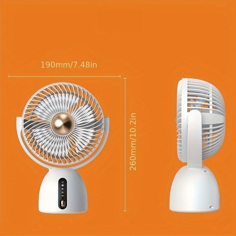 Alternative view of HP-F07 USB Şarjlı Sessiz Masaüstü Mini Fan 360 Derece Ayarlanabilir Gövde Vantilatör