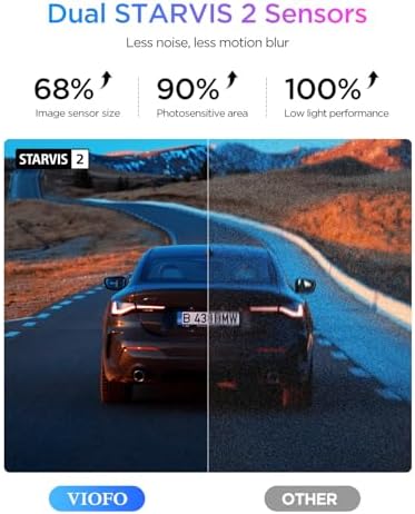 A329S 2 Kameralı Ön+Arka 4K 60FPS+2K Wi-Fi 6 HDR STARVIS 2 Sensör GPS'li SSD Destekli Araç Kamerası