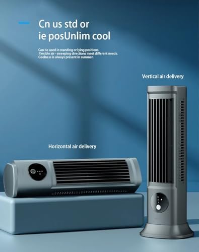 USB Şarjlı Sessiz Kule Tipi Masaüstü Mini Fan 3 Kademe Ofis Tipi Soğutucu Kule Fanı