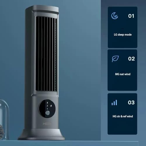 Alternative view of USB Şarjlı Sessiz Kule Tipi Masaüstü Mini Fan 3 Kademe Ofis Tipi Soğutucu Kule Fanı