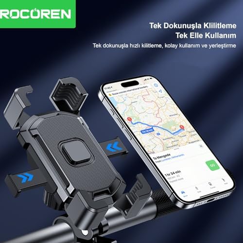 Alternative view of 360° Ayarlanabilir Gidon Bağlantılı Bisiklet Motosiklet Telefon Tutucu