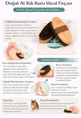 At Kılı Vücut/Selülit Fırçası (Kahverengi) (Taşıma kesesi ile birlikte gönderilir)