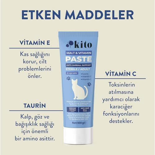 Alternative view of Kısır veya Yetişkin Kediler İçin Tüy Yumağı Önleyici ve Bağışıklık Sistemi Destekleyici Malt Macunu-Paste 100g