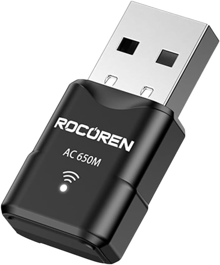 Alternative view of 650 Mbps 2.4 & 5GHz Dual Band USB WiFi Adaptör