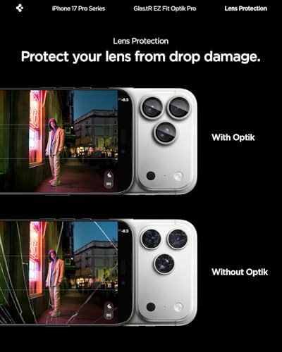 Alternative view of 17 Pro Max / 17 Pro / 16 Pro Max / 16 Pro / 15 Pro Max / 15 Pro / 14 Pro Max / 14 Pro ile Uyumlu Kamera Lens Camı Koruyucu Kolay Kurulum GLAS.tR EZ Fit Optik Pro (2 Adet) Silver-AGL10124