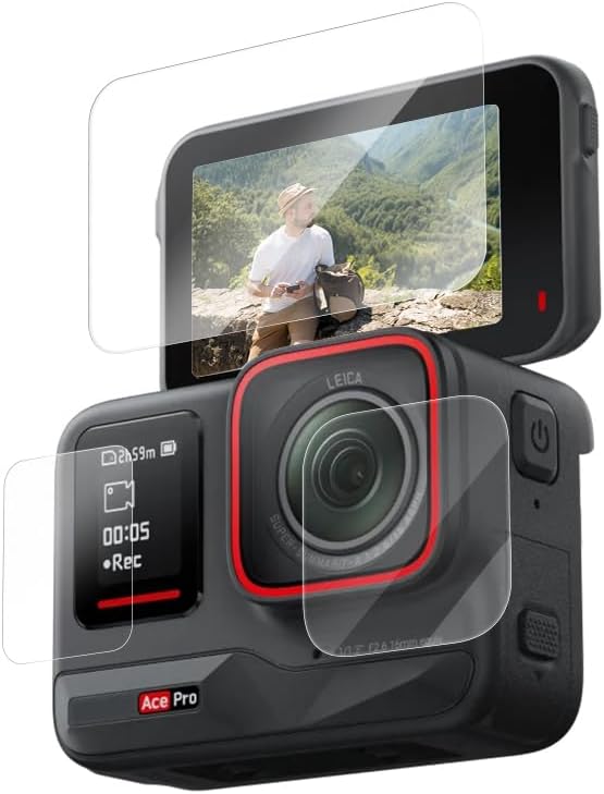 Alternative view of Temperli Cam Ekran Koruyucu Film Kiti Ace/Ace Pro için – Ön Ekran, Arka Ekran ve Lens Koruyucu, 9H Sertlik, 2.5D Kavisli Yüzey