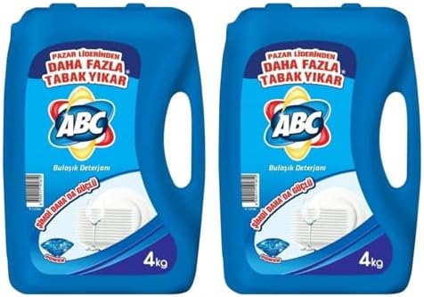 ABC Bulaşık Deterjanı Power, Güçlü Temizlik, 4 kg, 2'li Paket