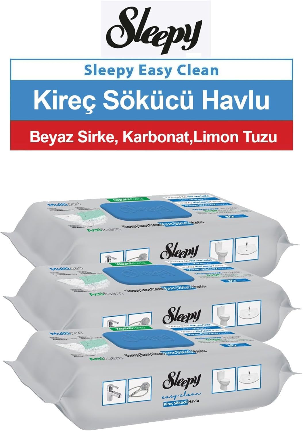 Kireç Sökücü Havlu 30'lu 3 Paket