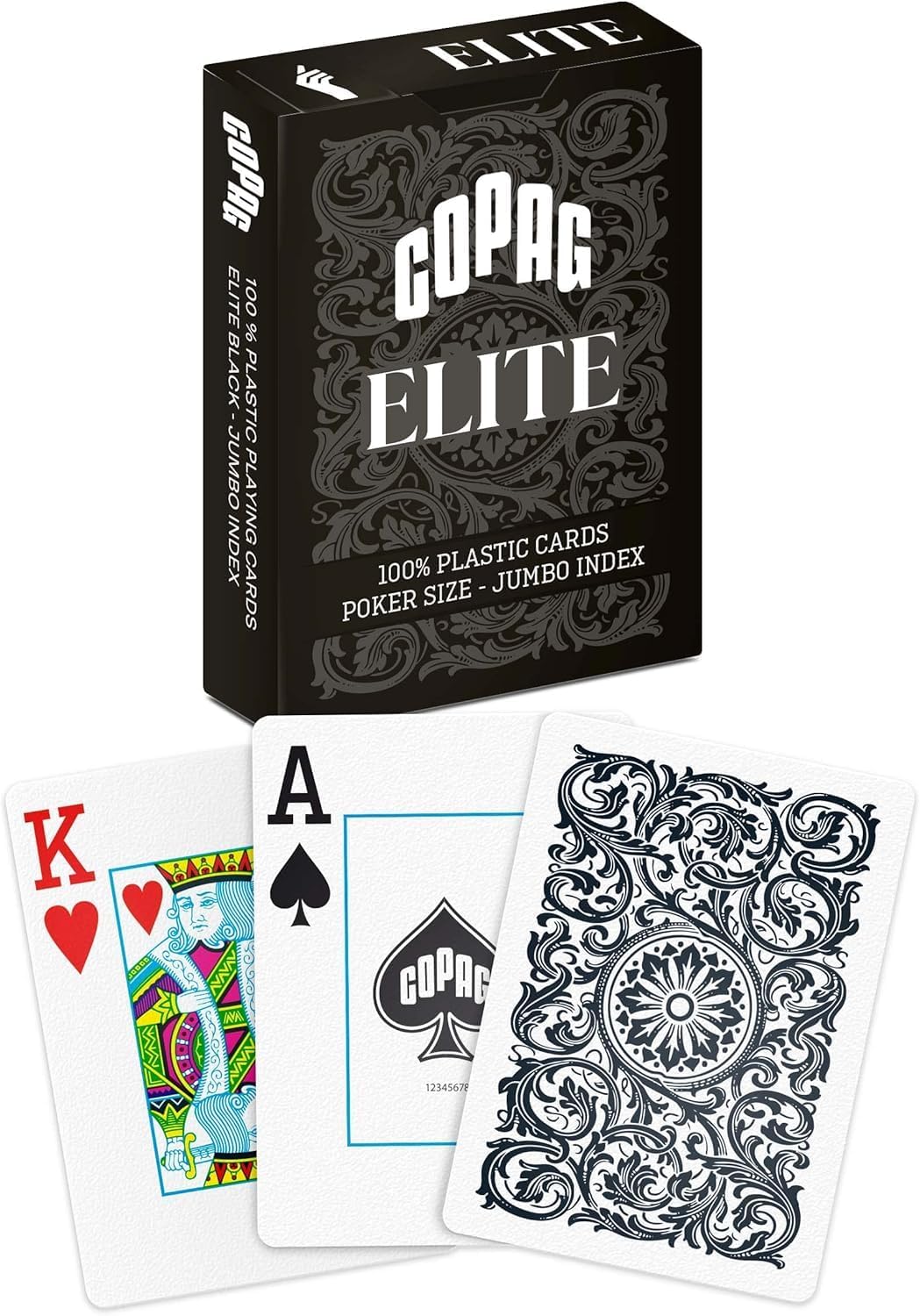 Alternative view of Copag %100 Plastik Oyun Kartları, Poker Boyu Endeks Tek Deste, Siyah