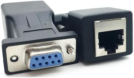 4943 RS232 To 9 Pin Ethernet Adaptör Ekleme Ek Uzatıcı Extender Çevirici Dönüştürücü 30 Metreye kadar sinyalleri iletir. RS232 portu CAT5 CAT5E CAT6 CAT7 ağ kabloları üzerinden iletin.