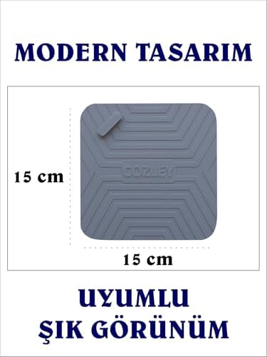 Koku Önleyici Gider Kapağı Balkon Gider Kapağı Banyo Mutfak Lavabo Balkon Gider Tıkacı Tıpası Kapağı Böcek Önleyici Drenaj Kapağı Gider Koruyucu Evye Kapağı Su Geçirmez (Gri)
