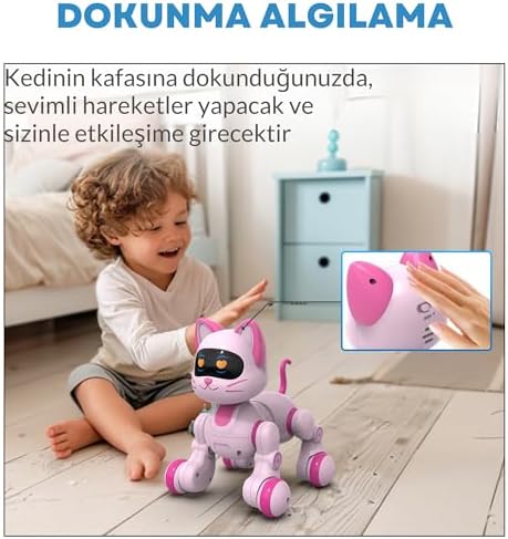 Alternative view of Giffy / 30 Fonksiyonlu Uzaktan Kumandalı Şarjlı Sesli Işıklı Dokunma Algılama Programlama Köpek El Sensörlü Şarjlı Işıklı Müzikli Dansçı Köpek Ve Kedi (Kedi)