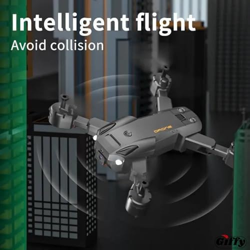 Giffy/Başlangıç Drone 720P HD Kameralı Drone Katlanabilir Taşıma Çantalı 4 Pervaneli Havada Sabit Kalma Özellikli (siyah)