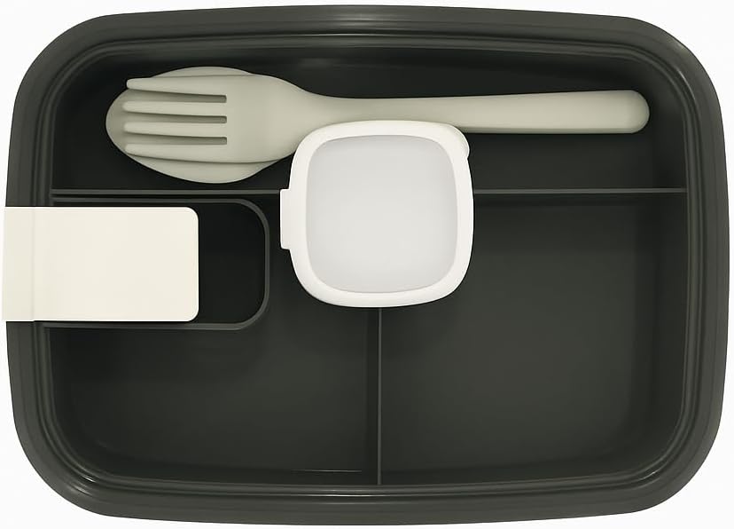 Alternative view of Vakumlu Lunchbox Yemek Kabı – Sızdırmaz, Taşınabilir ve Sağlıklı Saklama Kutusu | Çatal Kaşık Bölmeli | Gıda Dostu (GRİ)