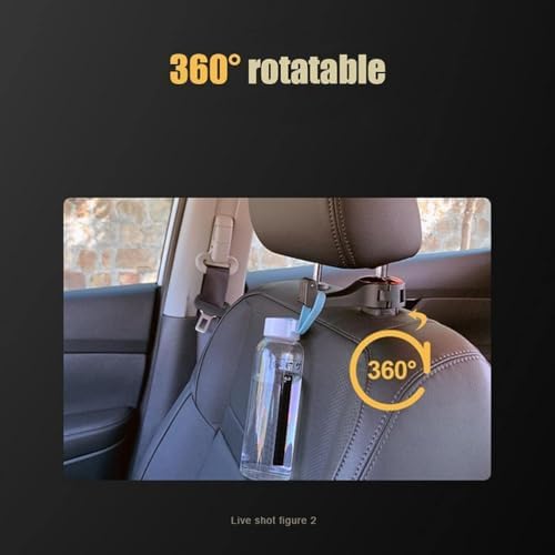 Alternative view of 2’li Araç Baş Destek Kancası, Telefon Tutuculu Evrensel Koltuk Arkası Kanca, El Çantası & Alışveriş Poşeti Askısı, Kolay Takılabilir, Koltu Başlığı Askısı, Araç İçi Aksesuar