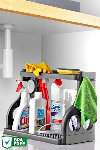 Alternative view of Mutfak ve Banyo Tezgah Üstü 2 Katlı Organizer – Düzenleyici Raf, Çok Amaçlı Saklama