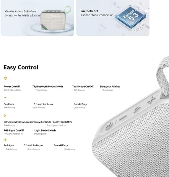 QCY SP2 RGB Bluetooth Hoparlör Siyah