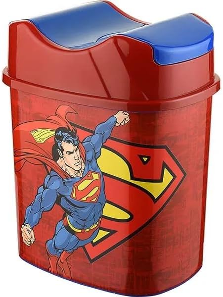Superman Lisanslı 5.5 Litre Hazneli Çocuk Odası Çöp Kovası