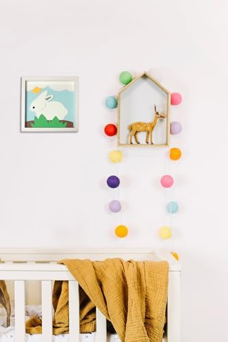 Tavşan Temalı Katmanlı Mdf - Çocuk ve Bebek Odası Duvar Tablosu 33x33x2.5 Cm