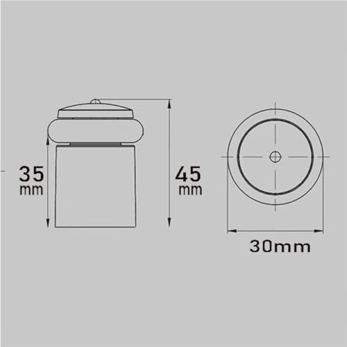 Alternative view of Şeffaf Kapı Stoperi, 4,5Cm Kapı Duvar Tamponu, Duvar Koruma Stopu 5 Adet