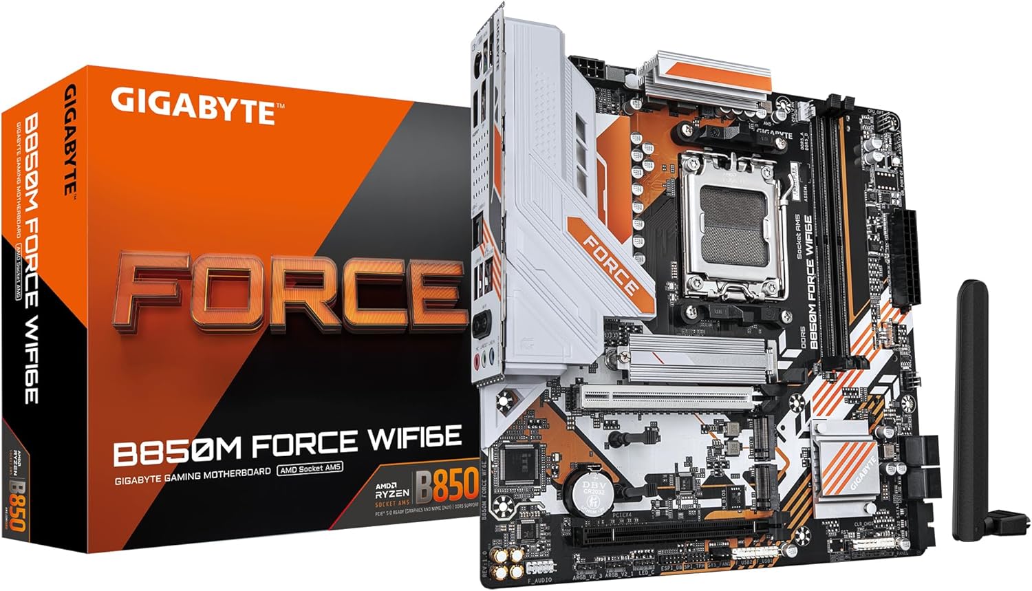 Alternative view of GIGABYTE ANAKART AMD AM5 MATX B850M FORCE WF6E