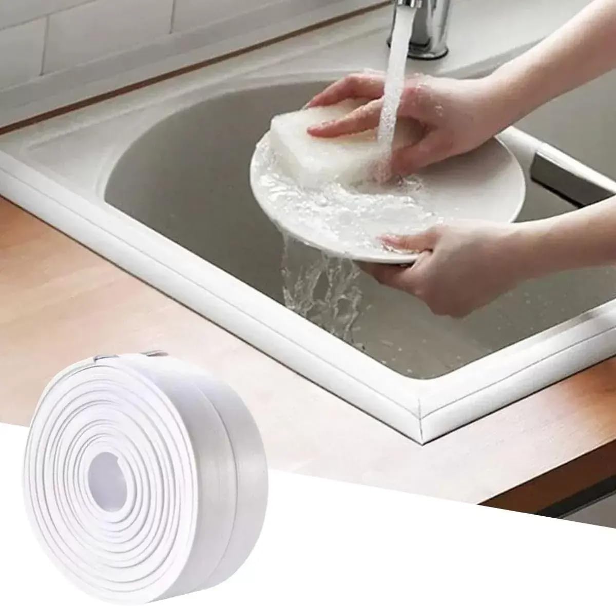 Alternative view of Su Sızdırmaz Banyo Mutfak Lavabo Küvet İzolasyon Şerit Bant,Lavabo Kenar Bandı 3.2 mt x 38 mm (4172)