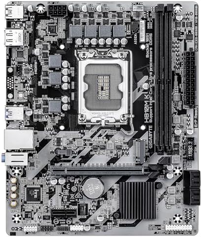 Alternative view of GIGABYTE H810M K Anakart – Intel Core Ultra (Seri 2) İşlemciler, 3+1+2 Faz VRM, 6400 MHz'e kadar DDR5, 1 x M.2 PCIe 4.0, 1 GbE LAN, USB 3.2 Gen 1