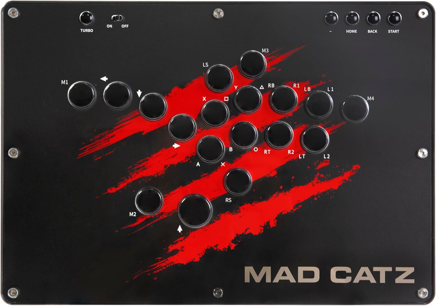 Alternative view of Mad Catz N.E.K.O. Leverless All-Button Arcade Controller – Kailh Switch, SOCD Modlu, Turnuva Uyumlu Firmware – PC, P4 & Switch Uyumlu