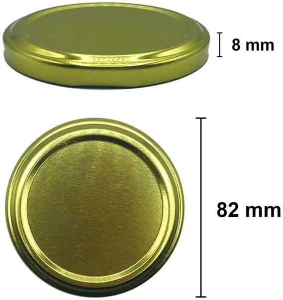 4 Adet 300 ml Metal Altın Konserve Kapaklı Magnolya ve Gıda Saklama 300 cc Şeffaf Cam Kavanoz