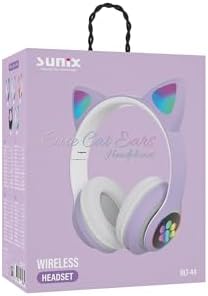 Alternative view of 5.0 Kedi Kulak Üstü Bluetooth Kulaklık Mor