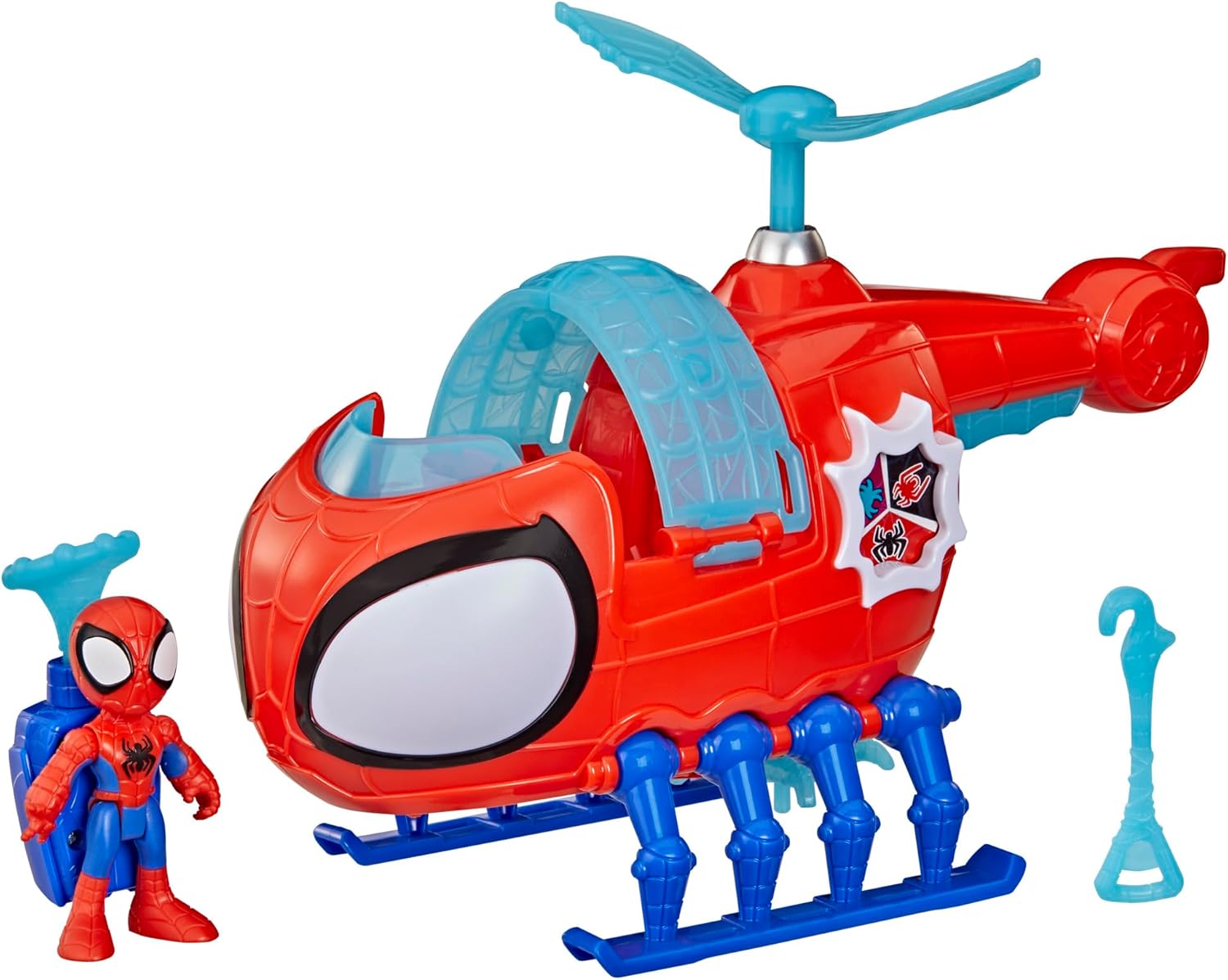 Alternative view of Spidey and His Amazing Spidey Copter, 7,6 cm Oyuncak Araçlı Aksiyon Figürü