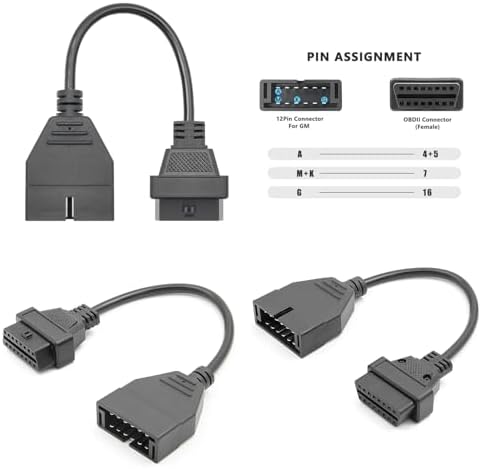 Alternative view of GM 12 Pin OBD2 Uzatma Kablosu OBD-OBD2 16 Pin Konnektör Adaptörü Arıza Tespit Cihazı Ara Kablo