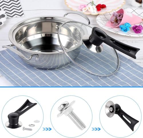 Alternative view of Dikey Tencere Kapağı Kolu – Dayanıklı, Ergonomik Tasarım, Tencere Kapakları İçin Tutacak, Siyah Renk – Mutfak Aksesuarı, Pratik Yardımcı El Aleti
