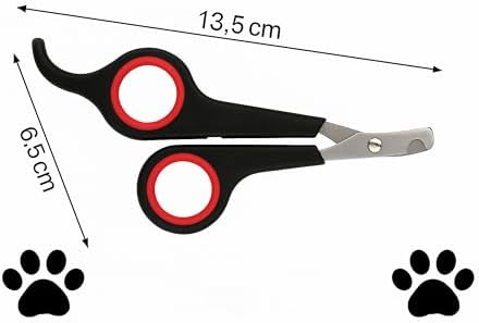 Evcil Hayvan Tırnak Makası – Paslanmaz Çelik Bıçak – Ergonomik Kaymaz Sap – Sessiz ve Güvenli Kullanım – Kırmızı İç Halkalı Model – Kedi ve Köpekler İçin Uygun