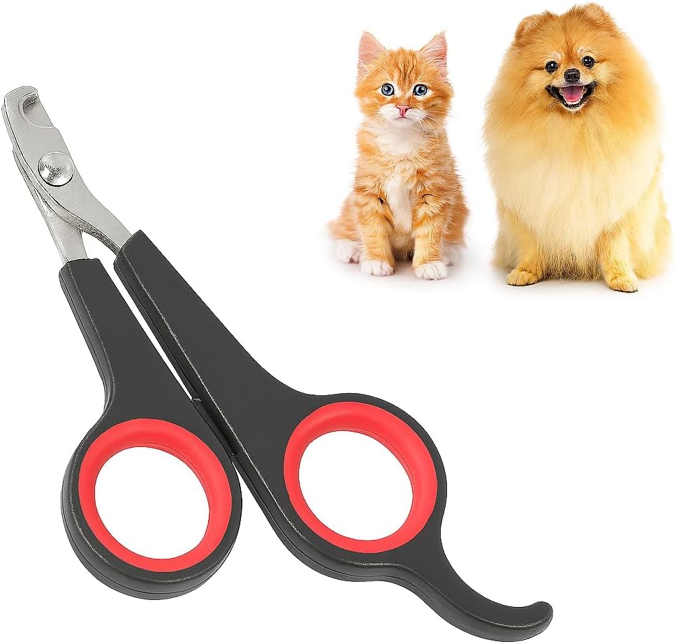 Alternative view of Evcil Hayvan Tırnak Makası – Paslanmaz Çelik Bıçak – Ergonomik Kaymaz Sap – Sessiz ve Güvenli Kullanım – Kırmızı İç Halkalı Model – Kedi ve Köpekler İçin Uygun