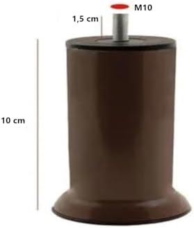 Alternative view of Mobilya Kanepe Koltuk Çekyat Yükseltme Ayağı kalın Diş M10 Kahverengi Plastik 10 Cm 4 Adet