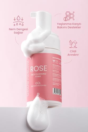 Bade Natural Gül Suyu Yüz Temizleme Köpüğü%100 Doğal ve Vegan 125 ml